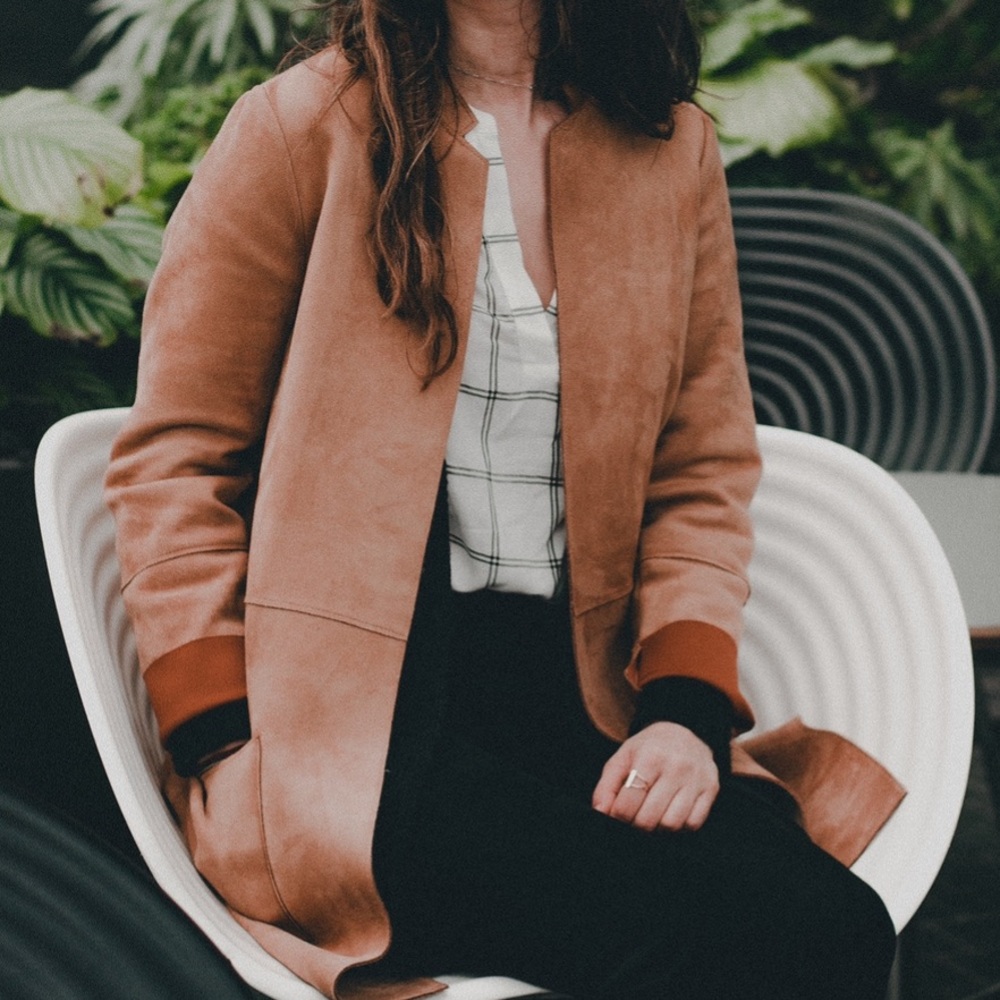 H&M faux suede jacket